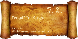 Tenyér Kinga névjegykártya